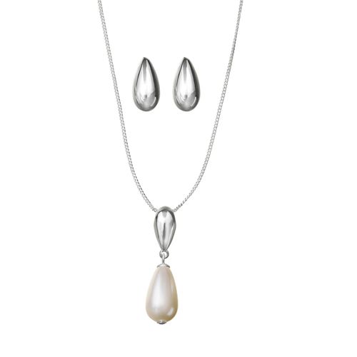Set Collar + Aretes Pearl Of Grace