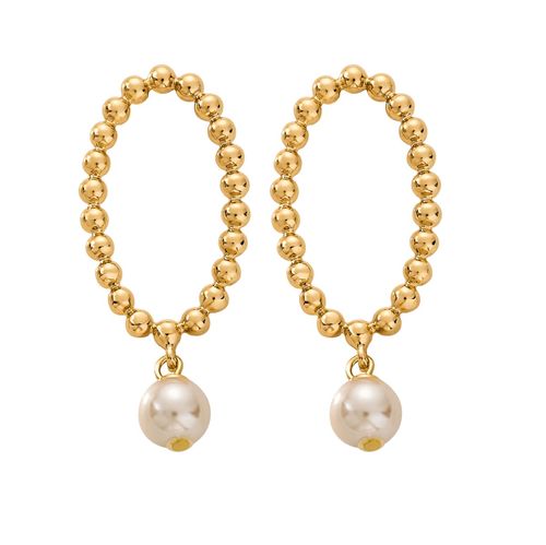 Aretes Metallic Pearls