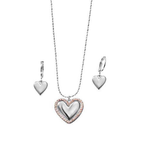 Set Collar + Aretes Silver Sparks